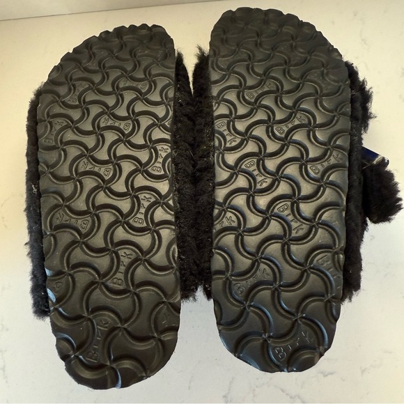 Birkenstock Arizona Big Buckle Shearling Slide Sandals Black Size 7 NIB - Picture 5 of 5